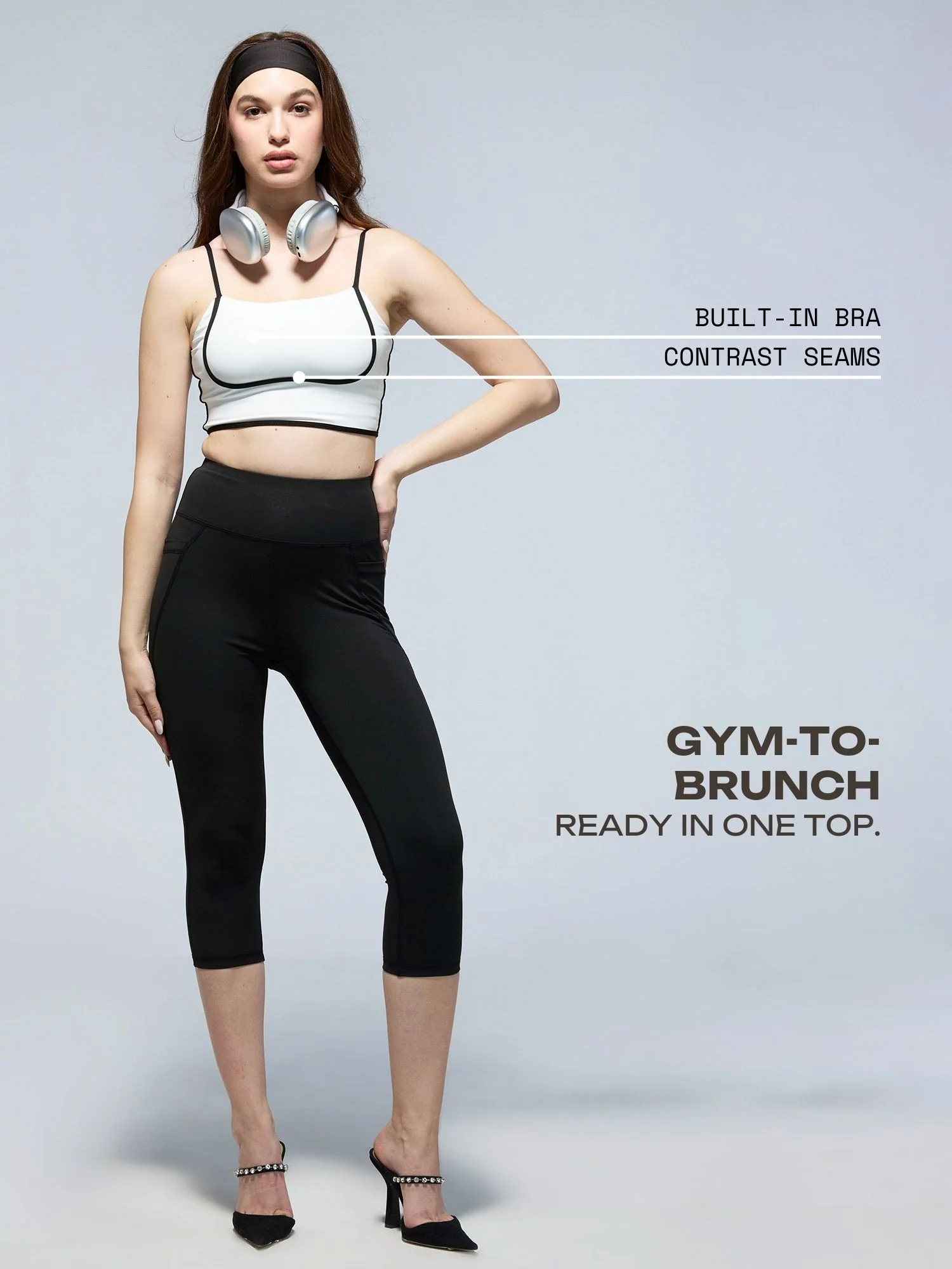 White Contrast Trim Top - Image 3