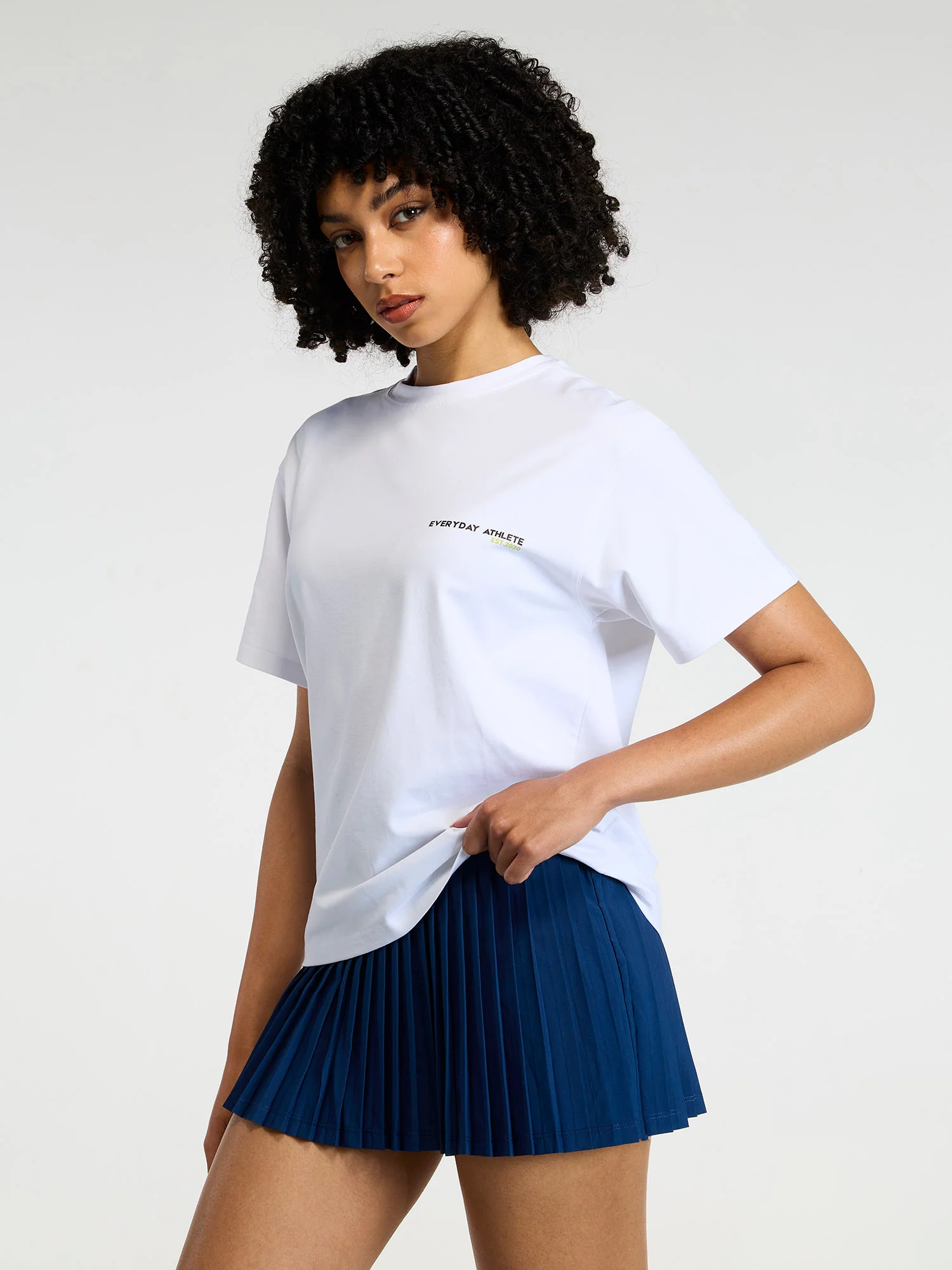 White Courtside Oversized Printed Tee - Women - Image 6