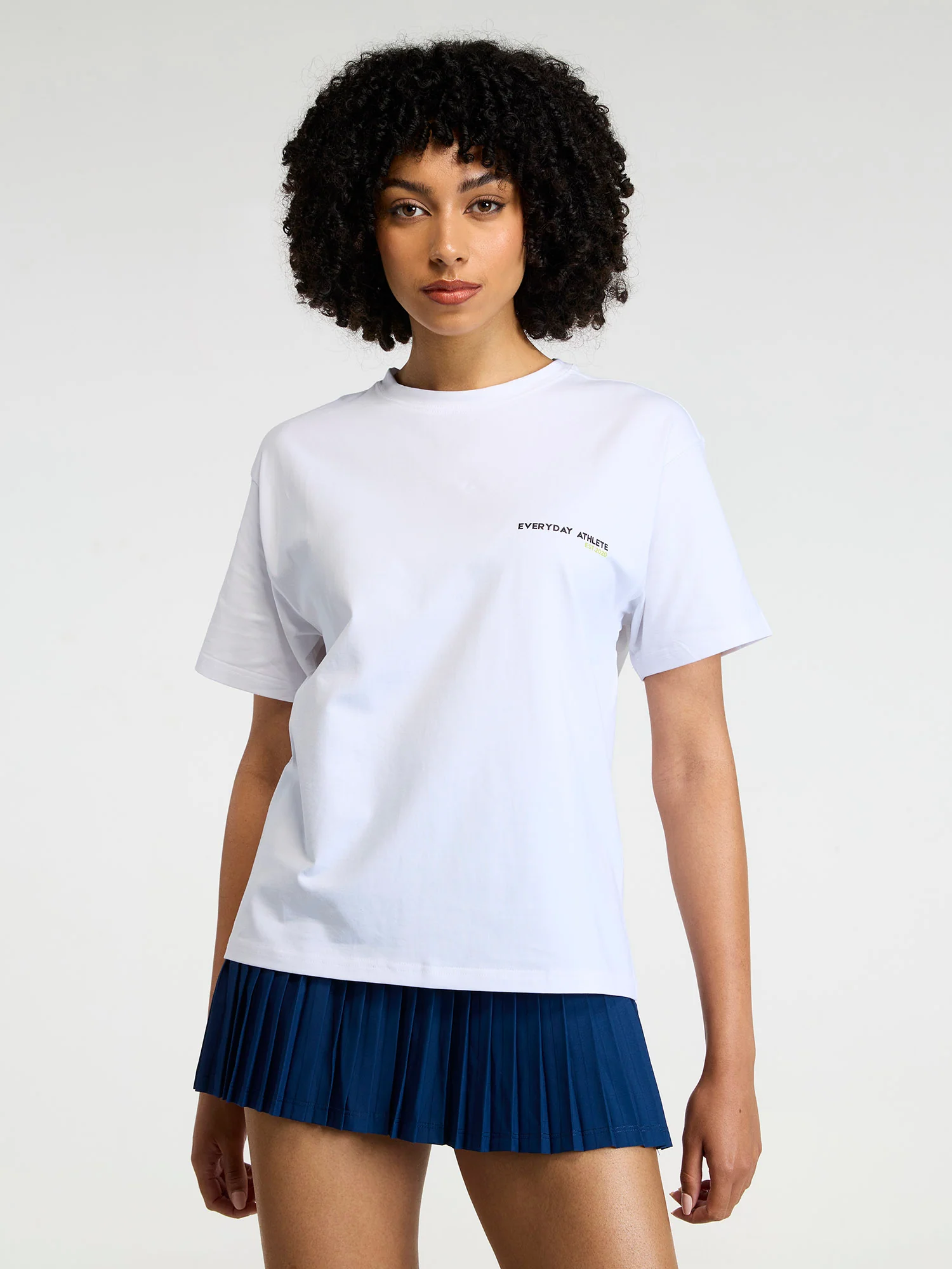White Courtside Oversized Printed Tee - Women - Image 7