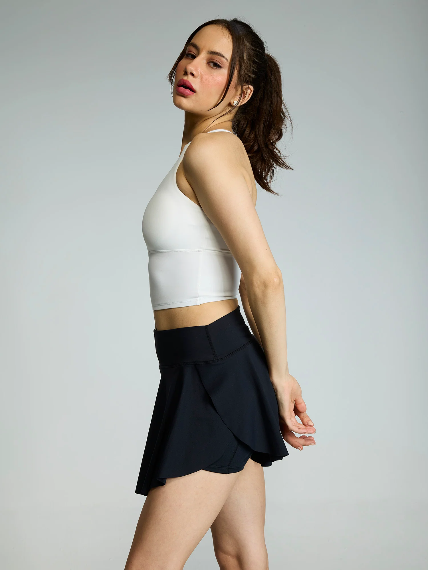 White Cross Back Sports Bra - Image 5