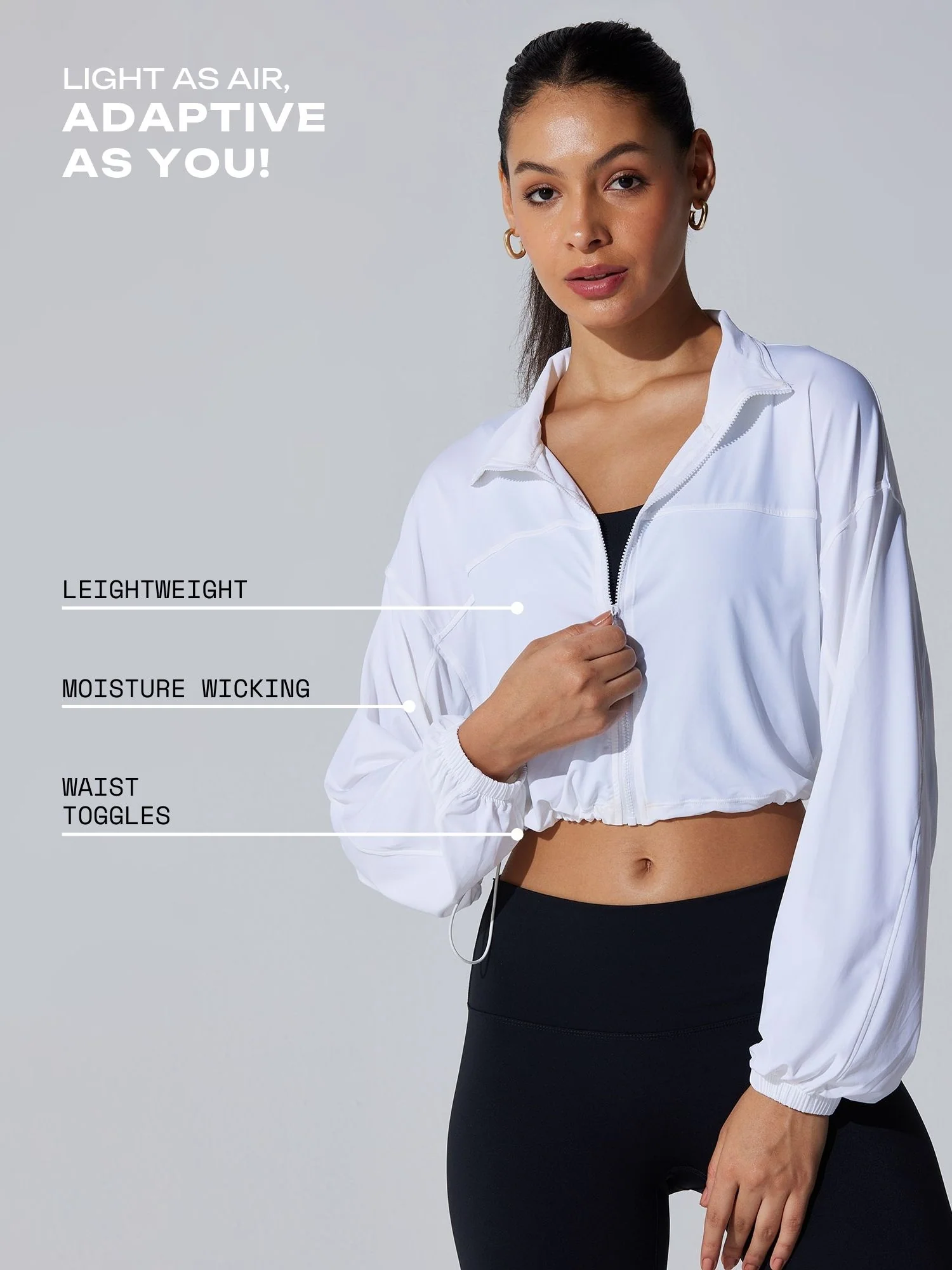 White Elevate 24/7 Cinch Jacket - Image 3