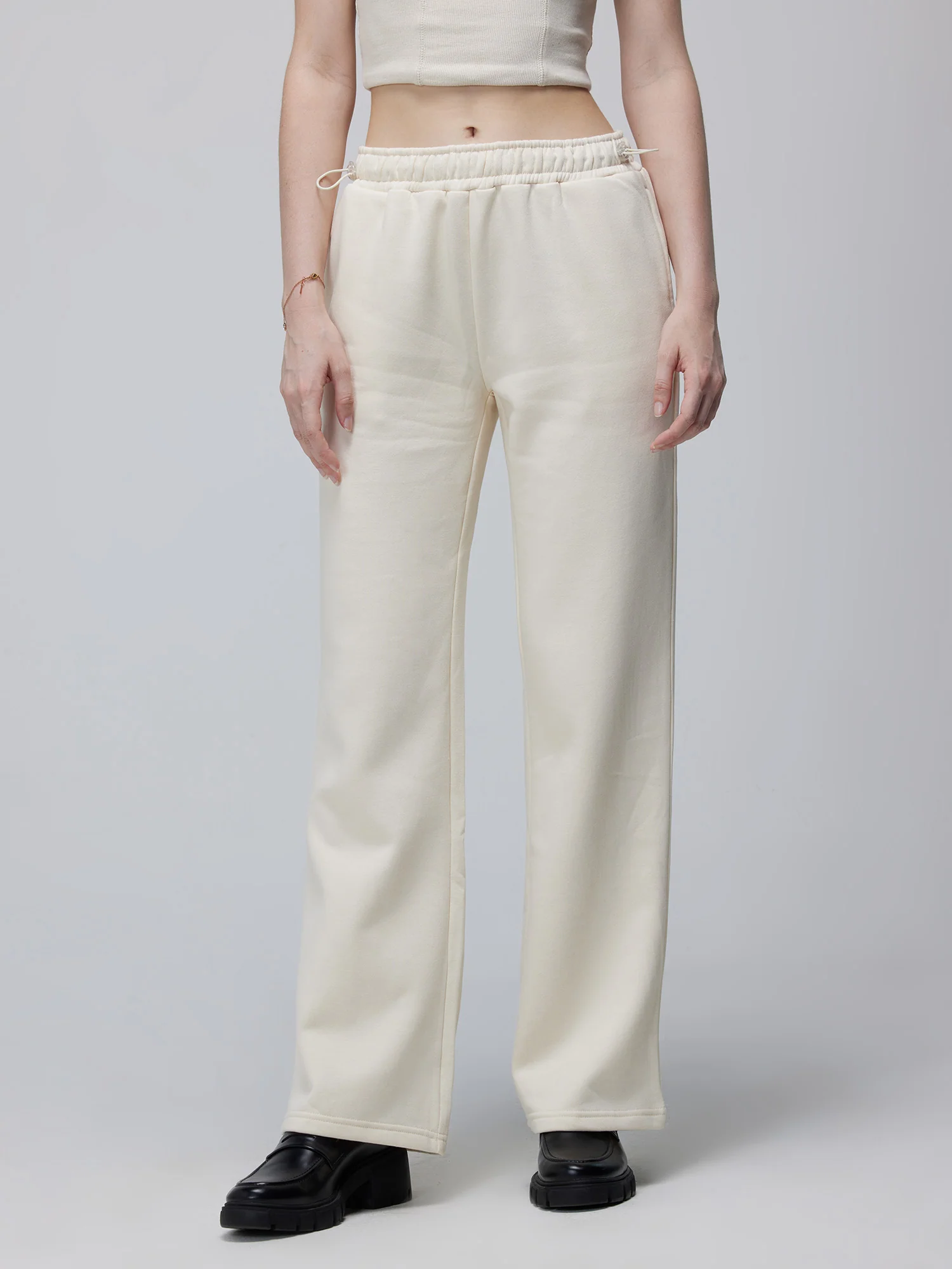 Ivory Relaxed Wide Leg Pants - Image 3