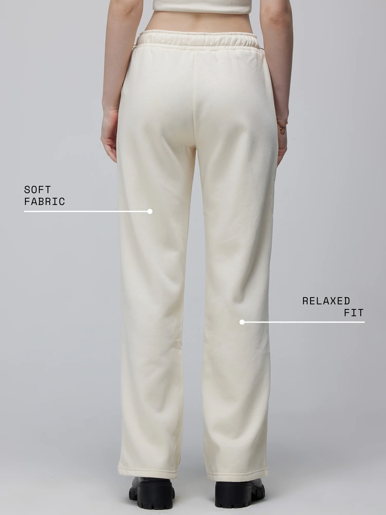Ivory Relaxed Wide Leg Pants - Image 8