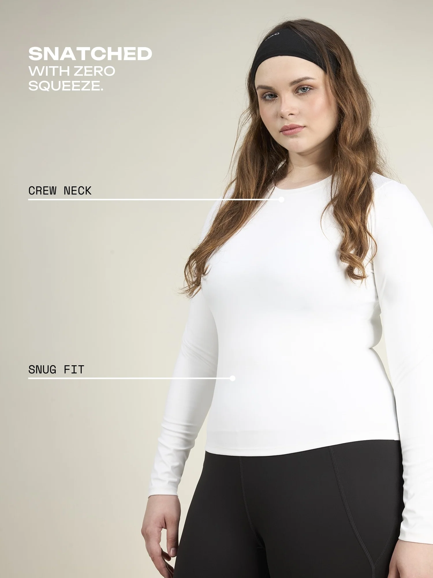 White Sculpt Crew Top - Image 3