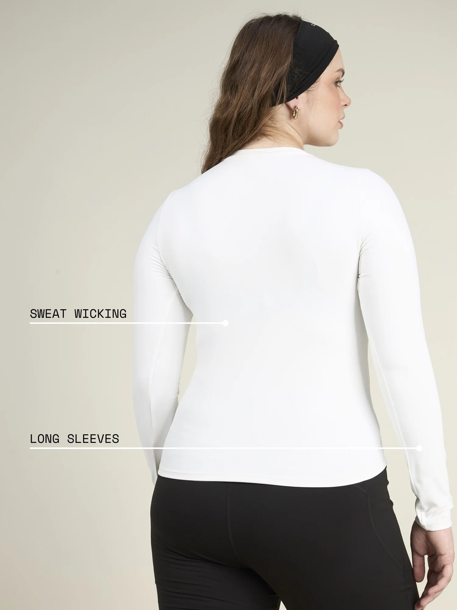 White Sculpt Crew Top - Image 4