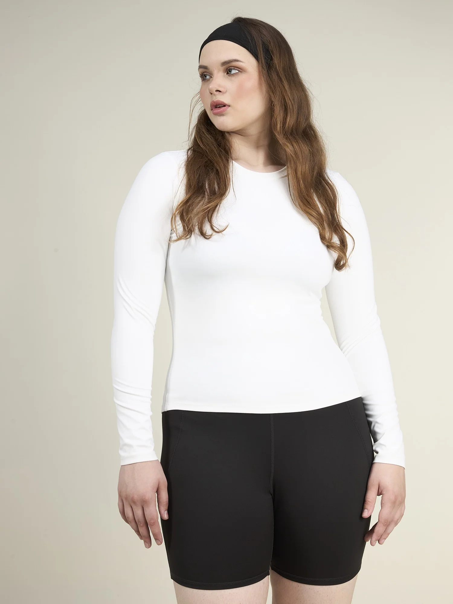 White Sculpt Crew Top - Image 5