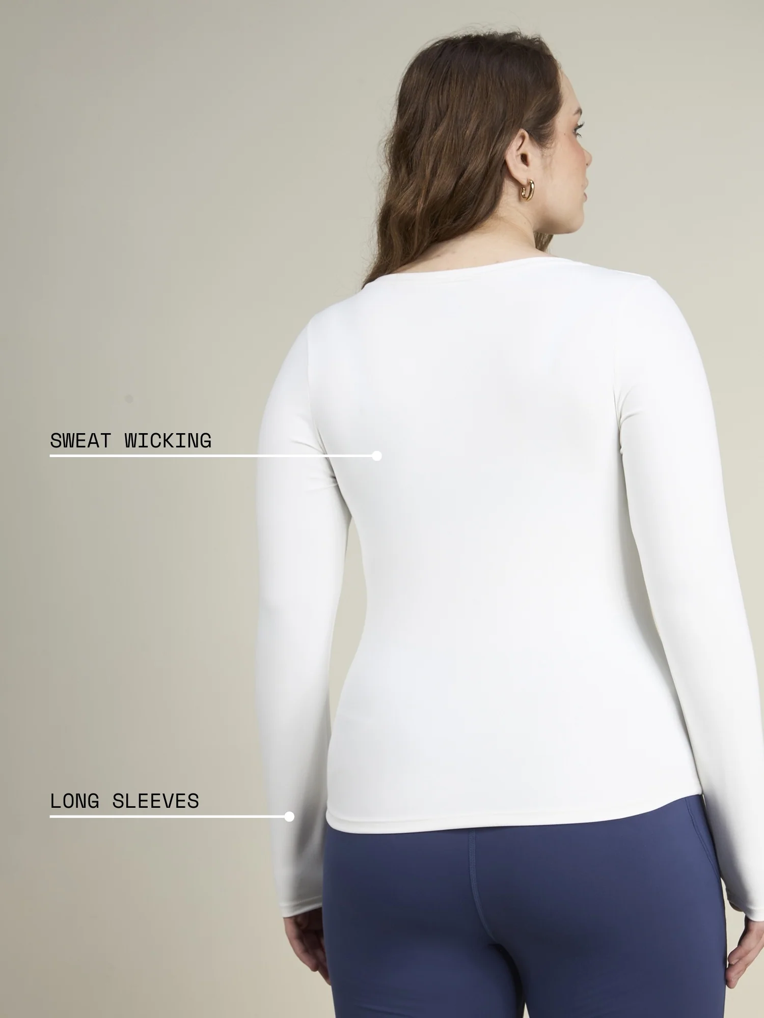 White Sculpt Scoop Top - Image 4