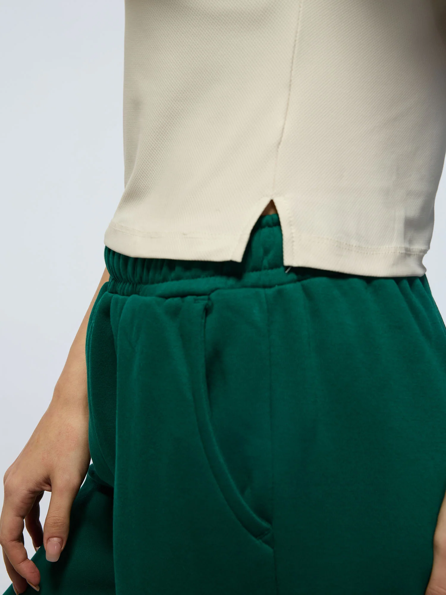White Techpique Cropped Polo - Image 9