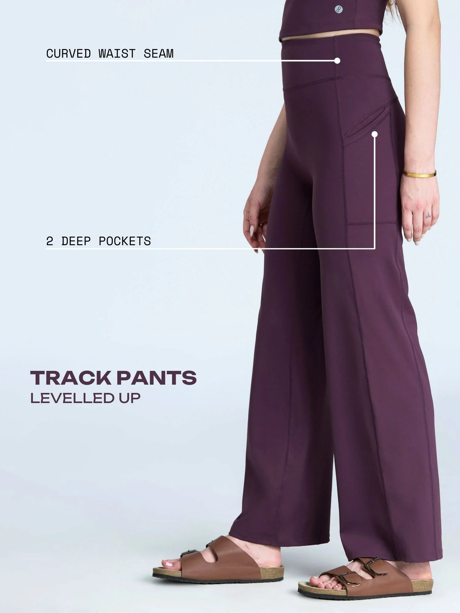 Wine Adaptive Track Pants - Image 3