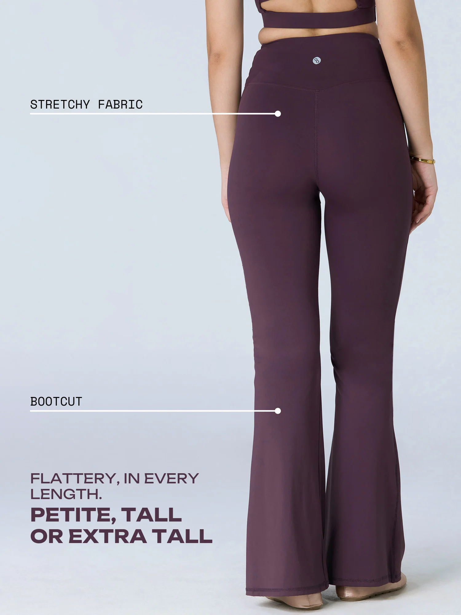Wine Extra Tall Hourglass Flared Leggings - Image 4