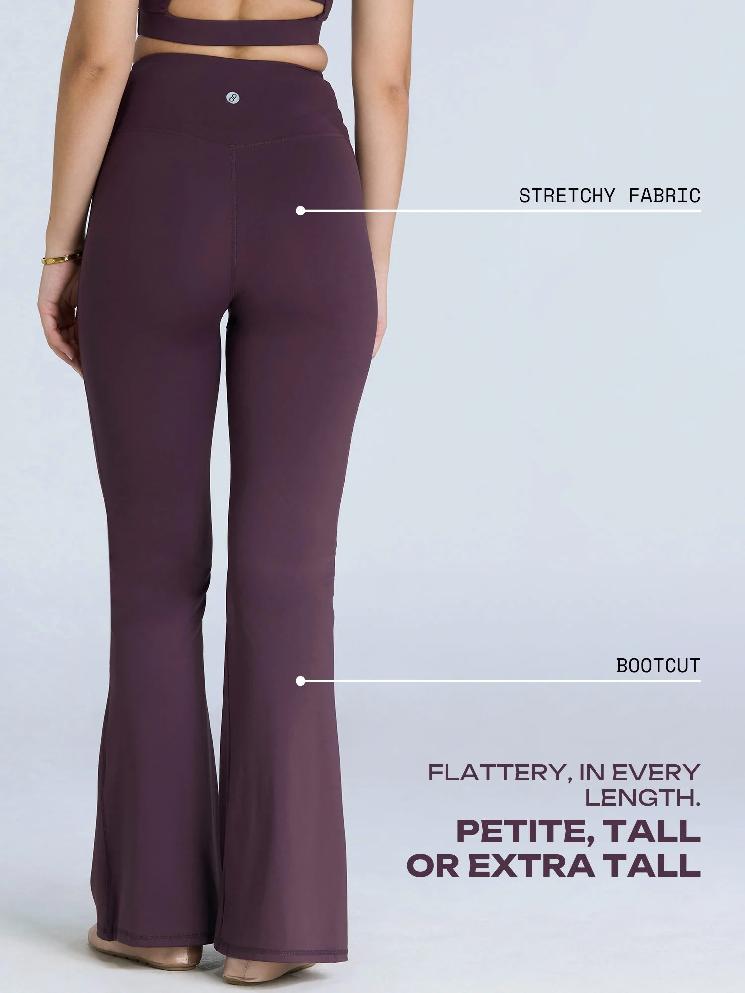 Wine Hourglass Flared Leggings - Image 12
