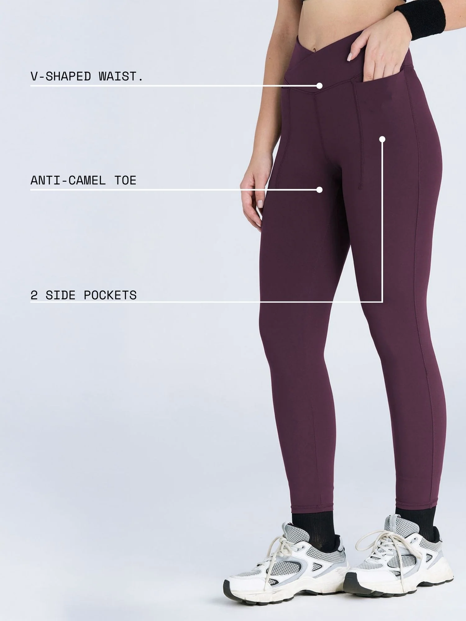 Wine Hourglass Snug Leggings - Image 4