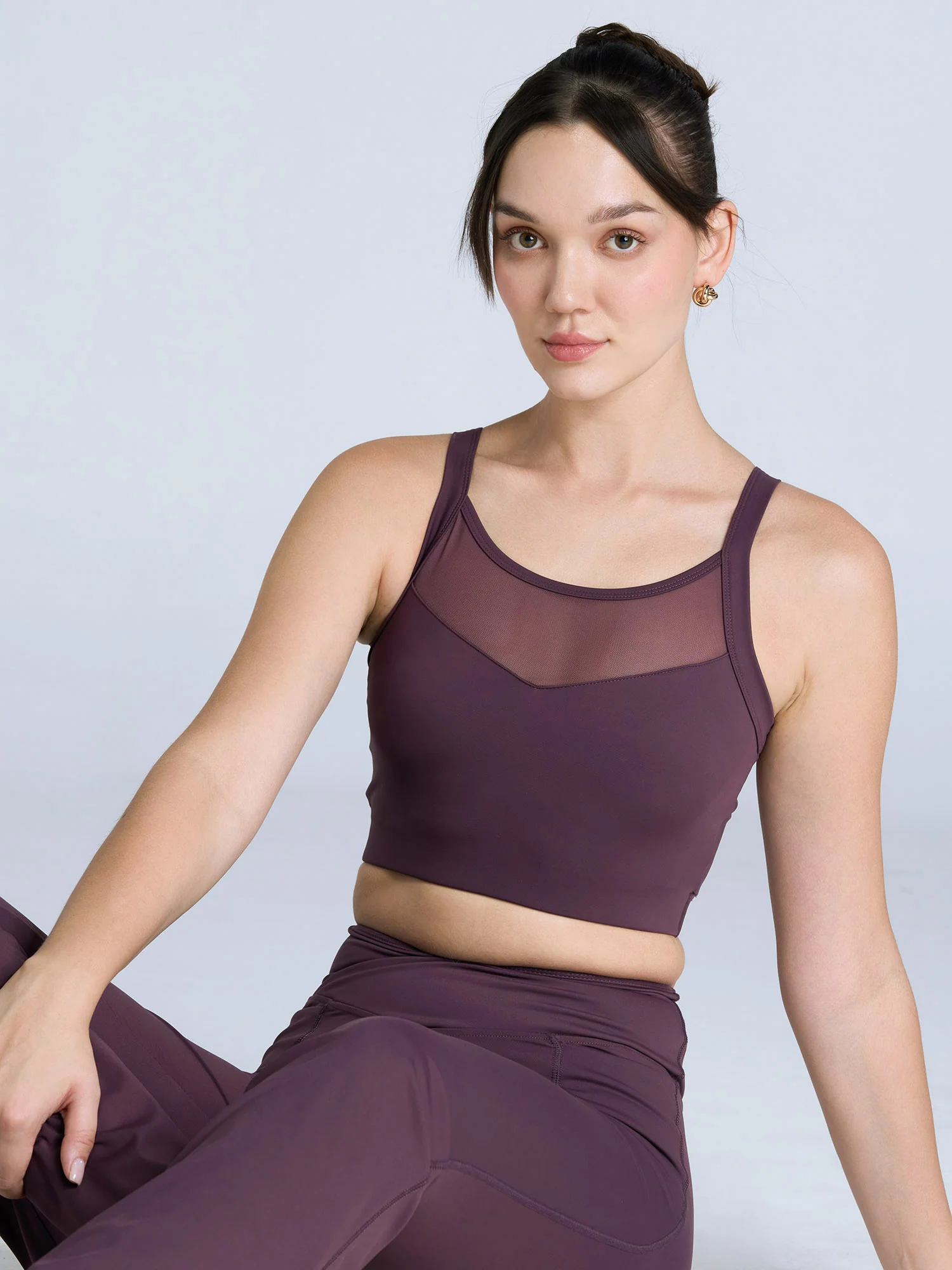 Wine Hyper Mesh Sports Bra - Image 10