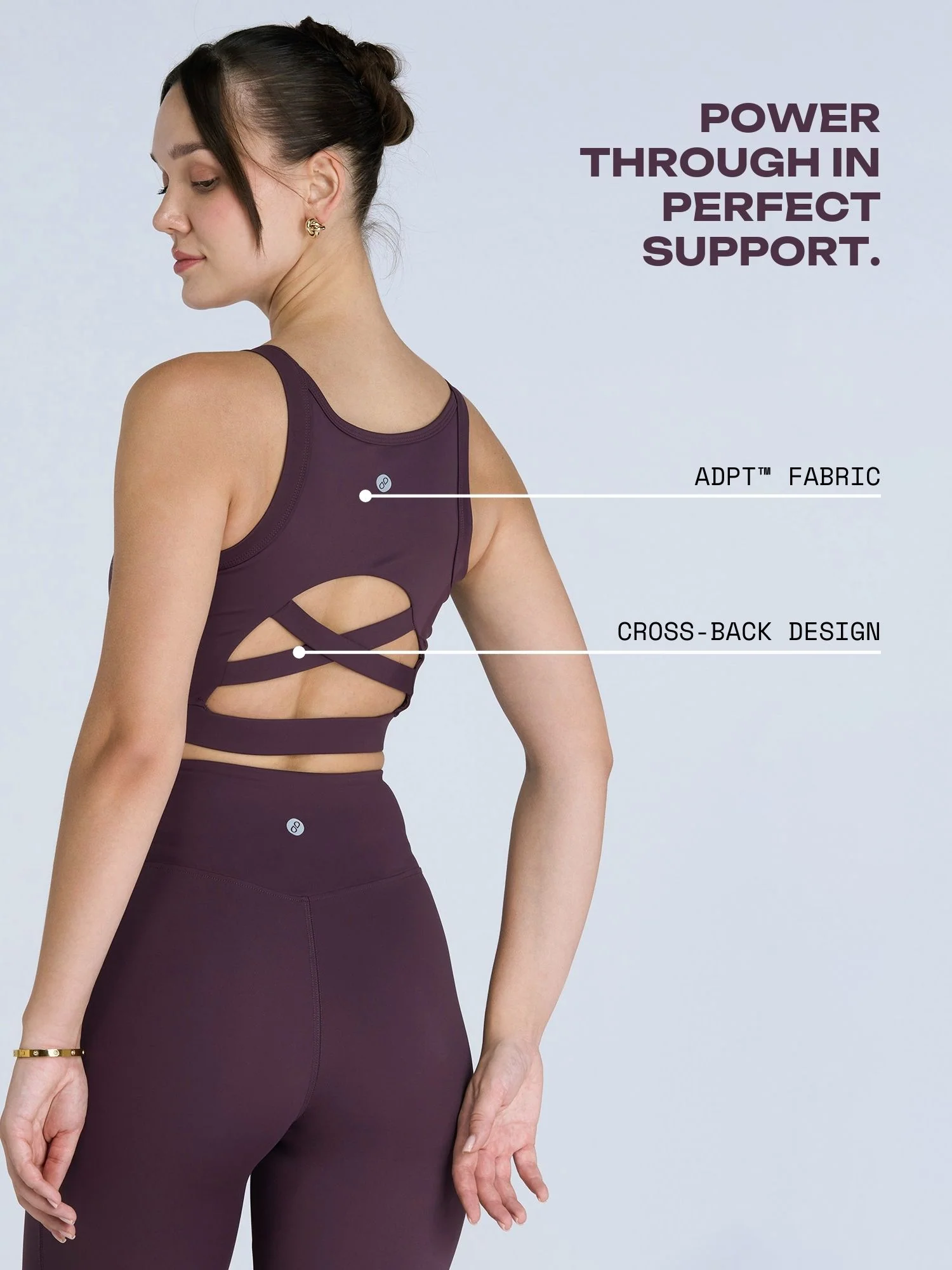 Wine Hyper Mesh Sports Bra - Image 3