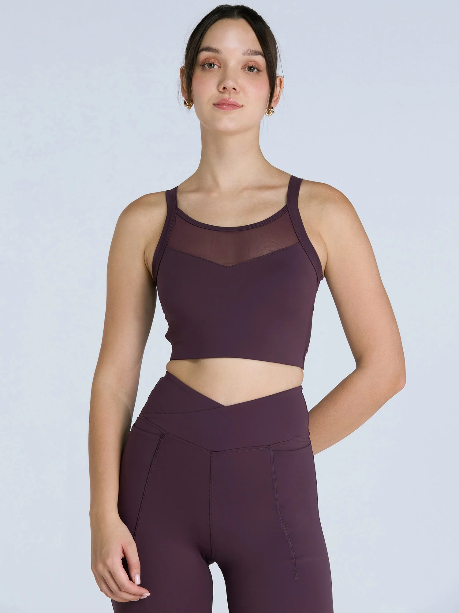 Wine Hyper Mesh Sports Bra - Image 5