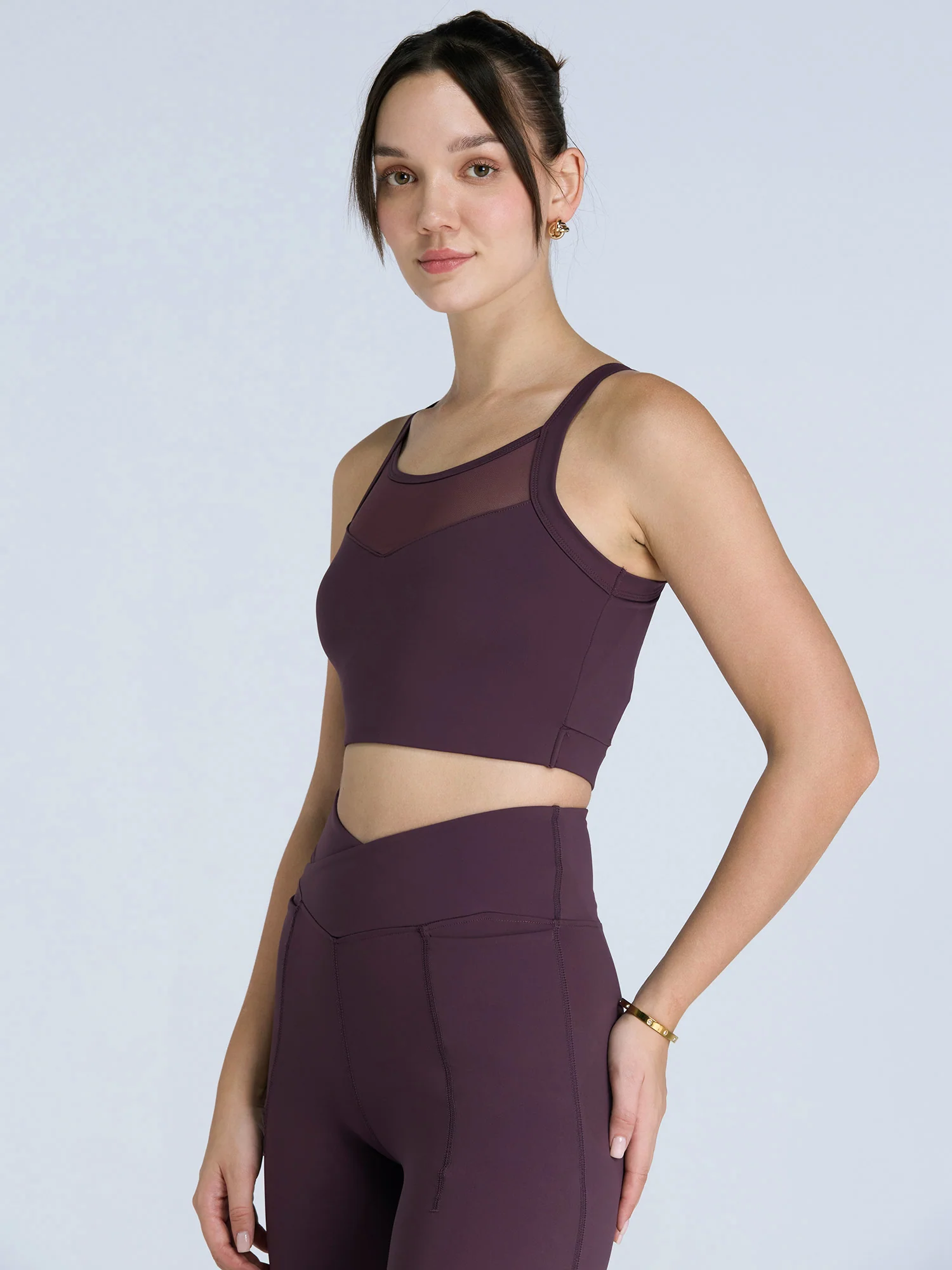 Wine Hyper Mesh Sports Bra - Image 6