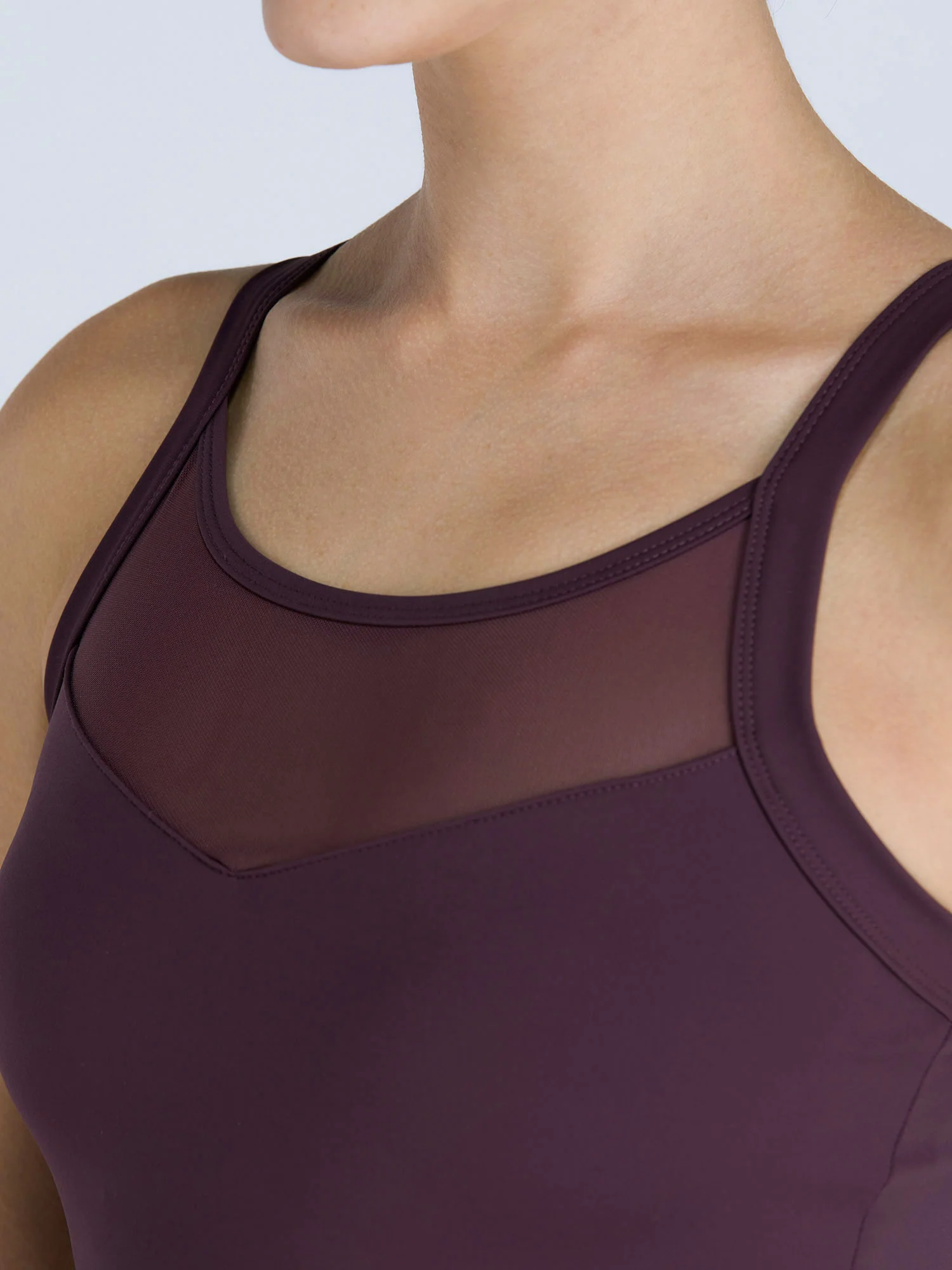 Wine Hyper Mesh Sports Bra - Image 9
