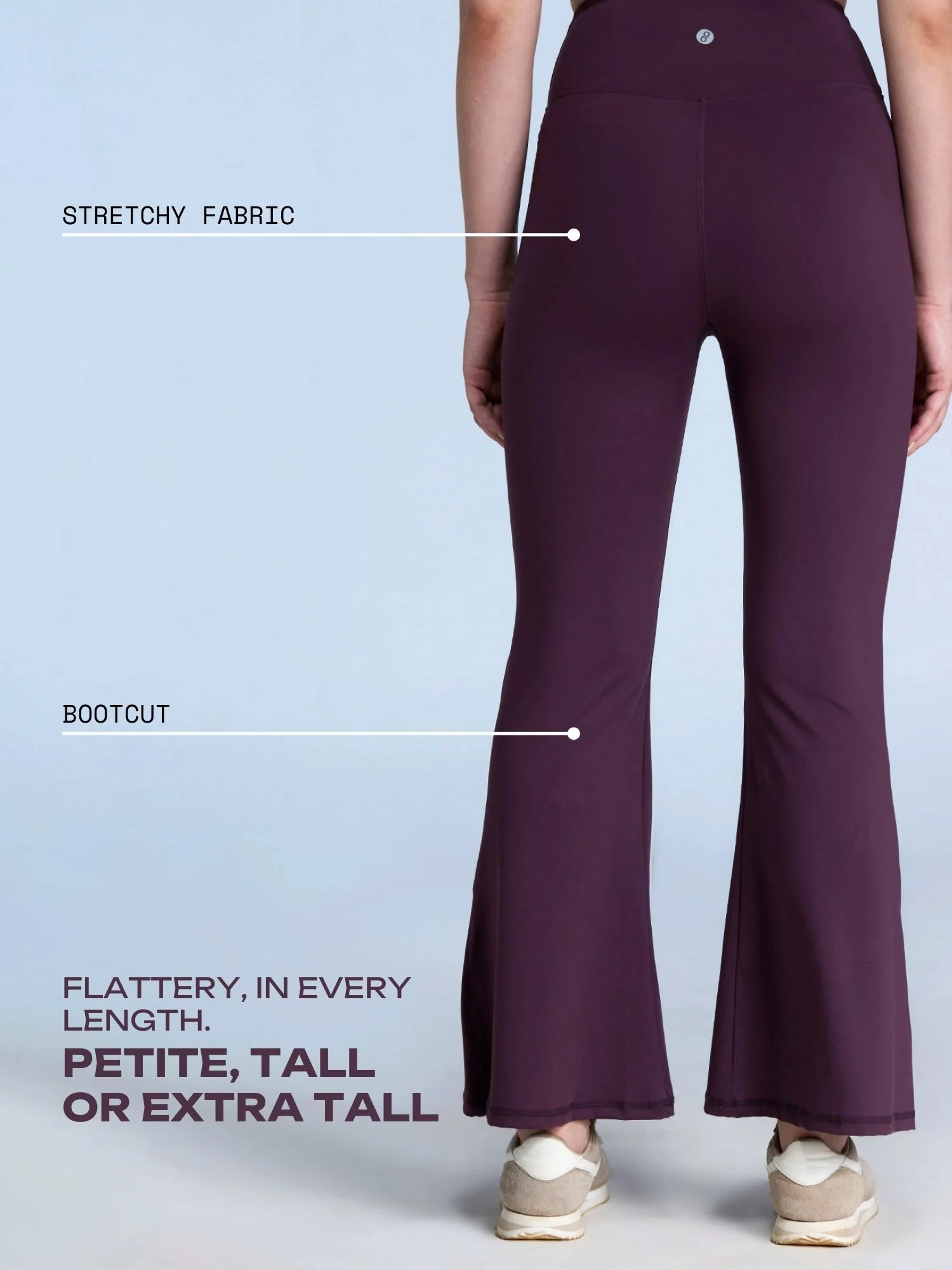 Wine Petite Hourglass Flared Leggings - Image 4