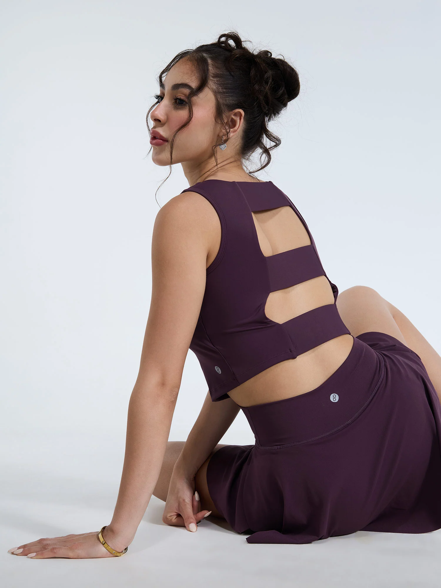 Wine Striped Back Crop Tank - Image 6