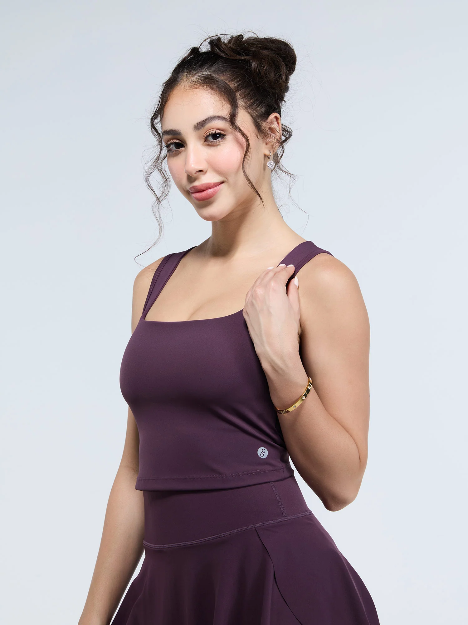 Wine Striped Back Crop Tank - Image 7