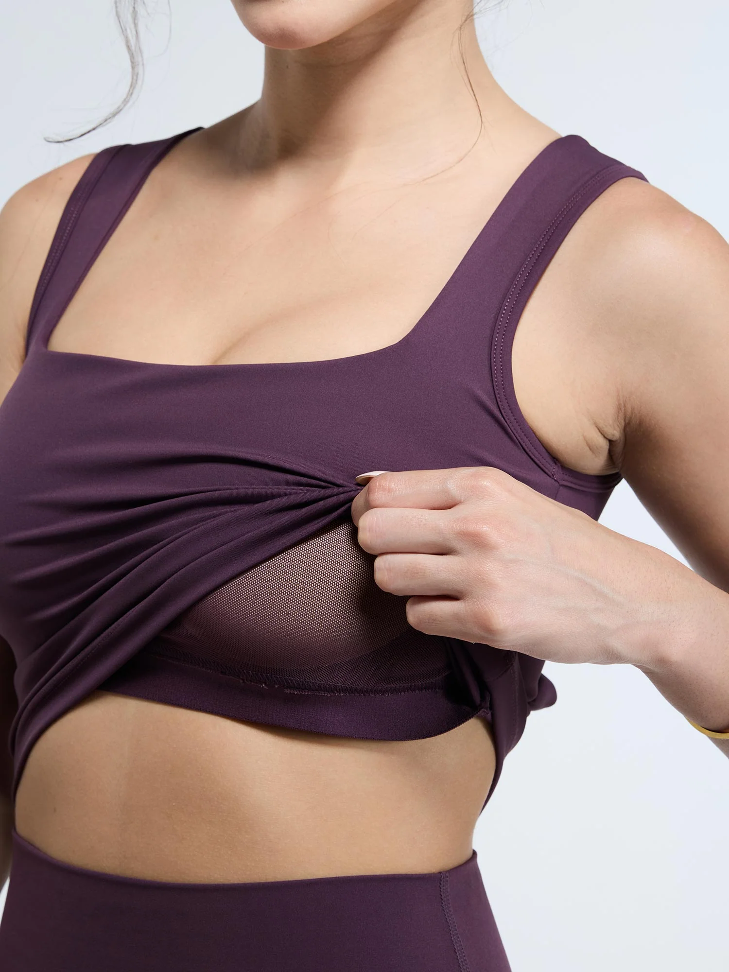 Wine Striped Back Crop Tank - Image 8
