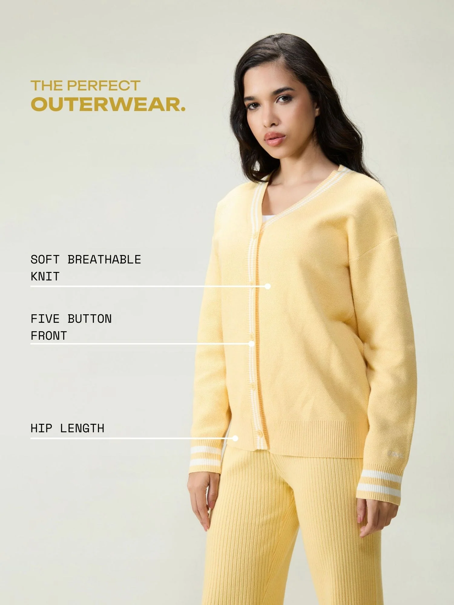 Yellow Club Cardigan - Image 3