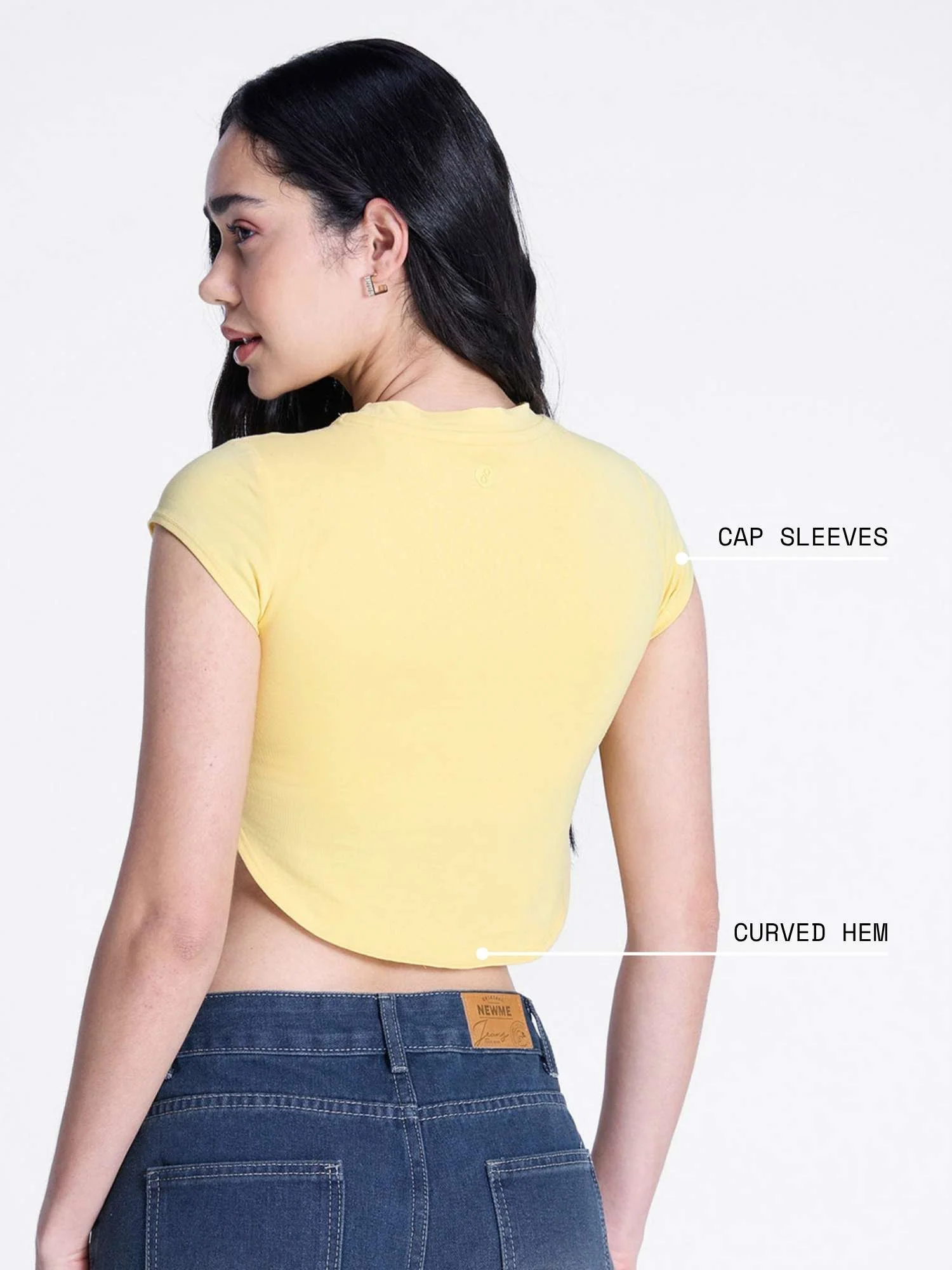 Yellow Cotton Baby Tee - Image 4