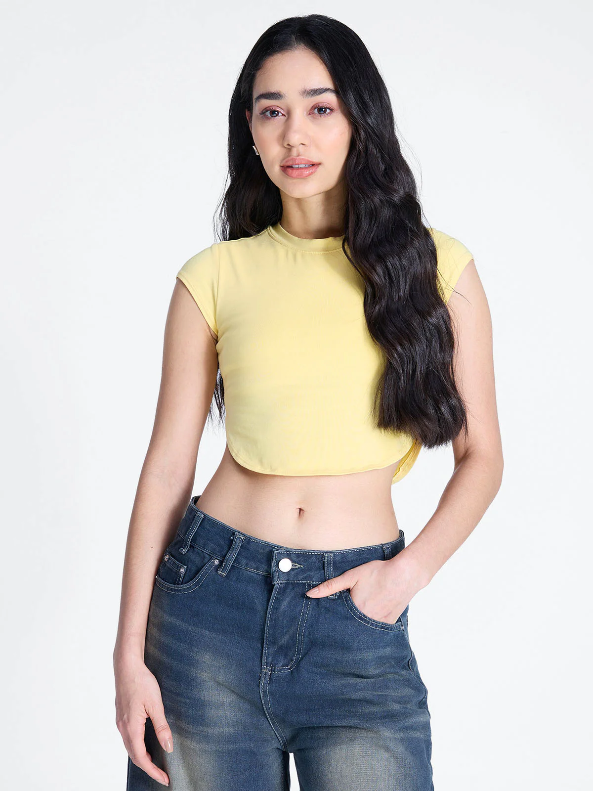 Yellow Cotton Baby Tee - Image 5
