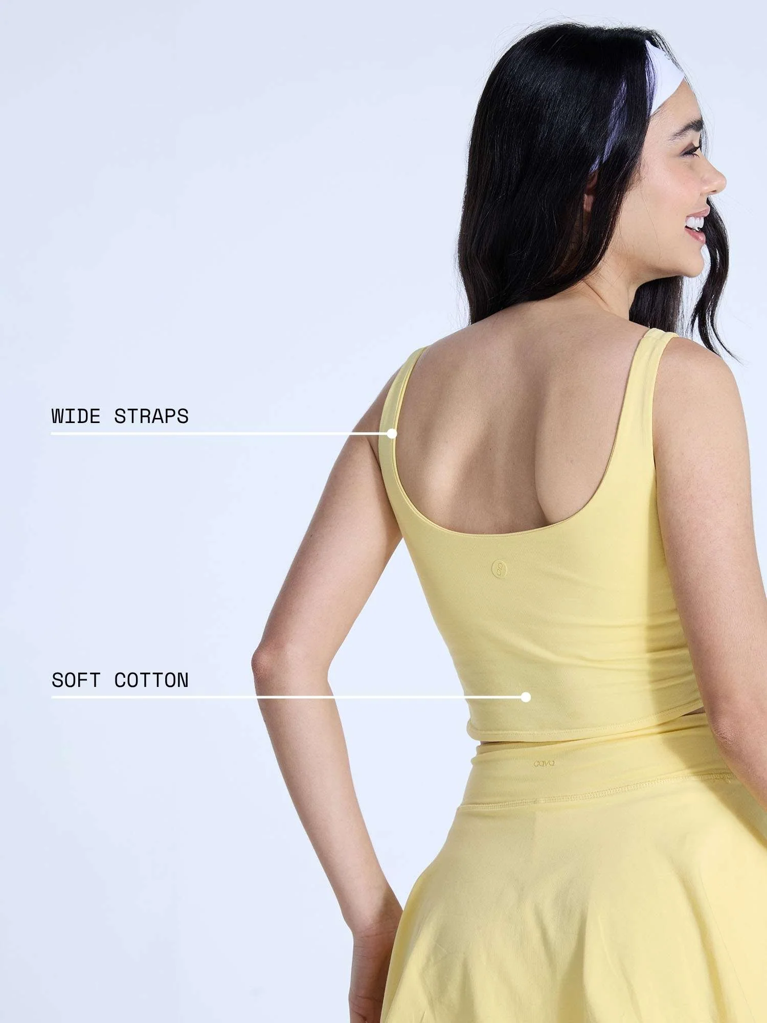 Yellow Cotton Scoop Tank - Image 4