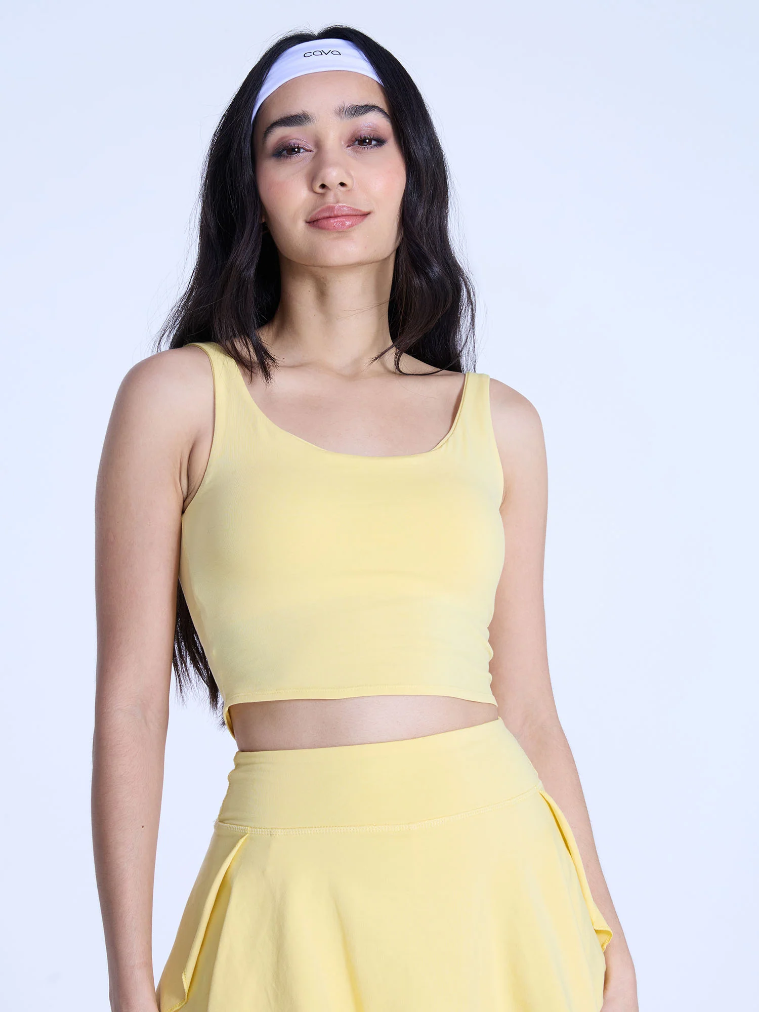Yellow Cotton Scoop Tank - Image 5