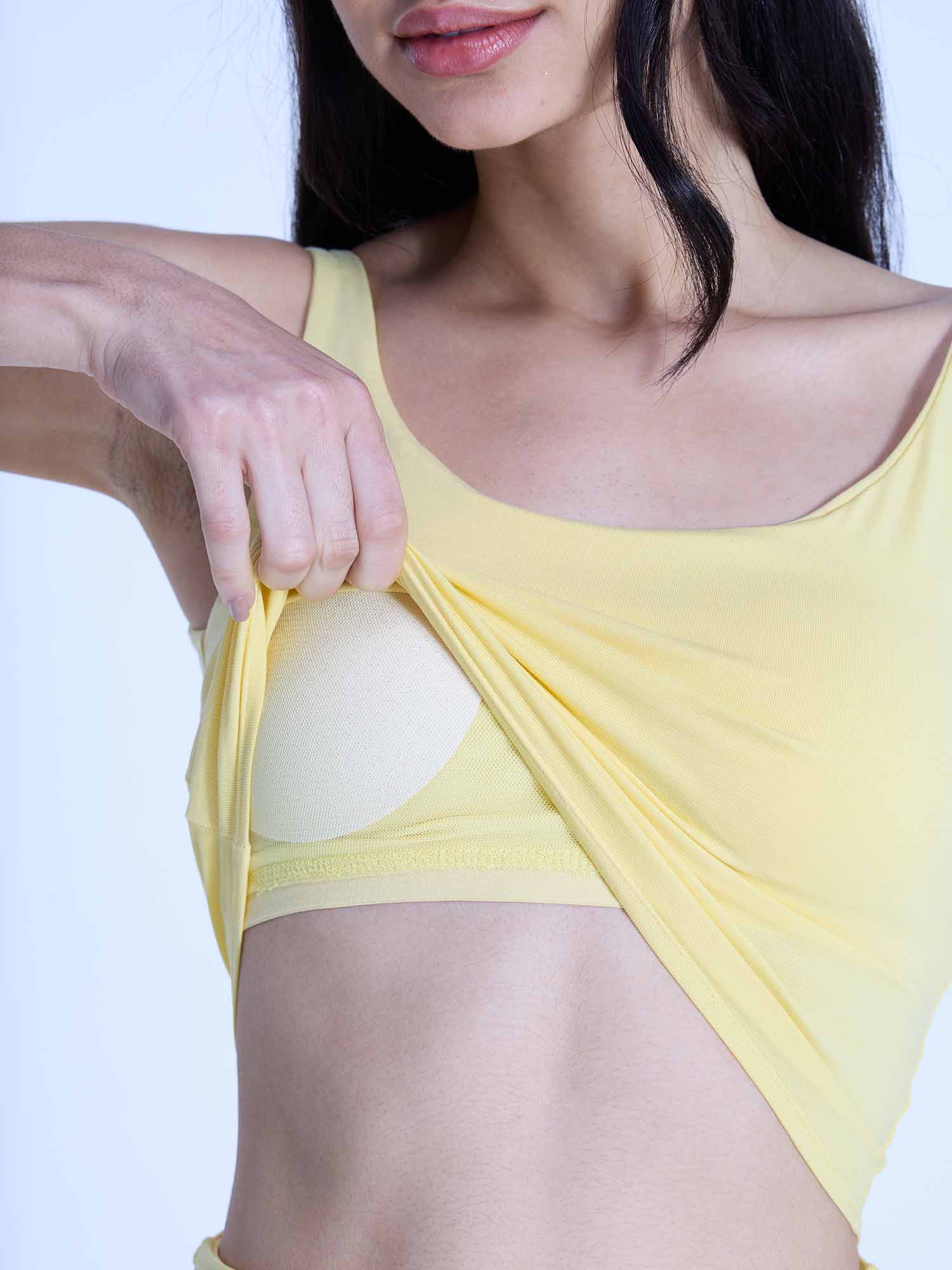 Yellow Cotton Scoop Tank - Image 6