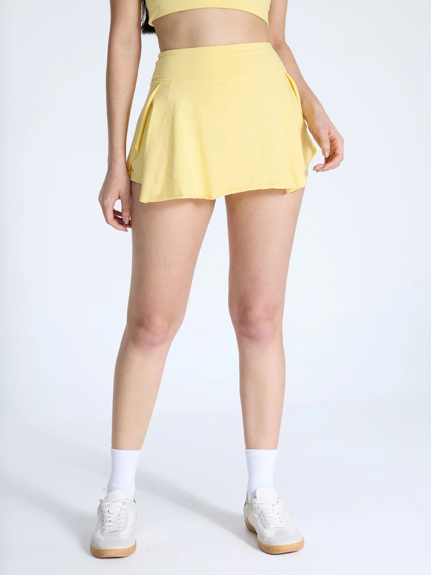 Yellow Cotton Twirl Skorts - Image 5