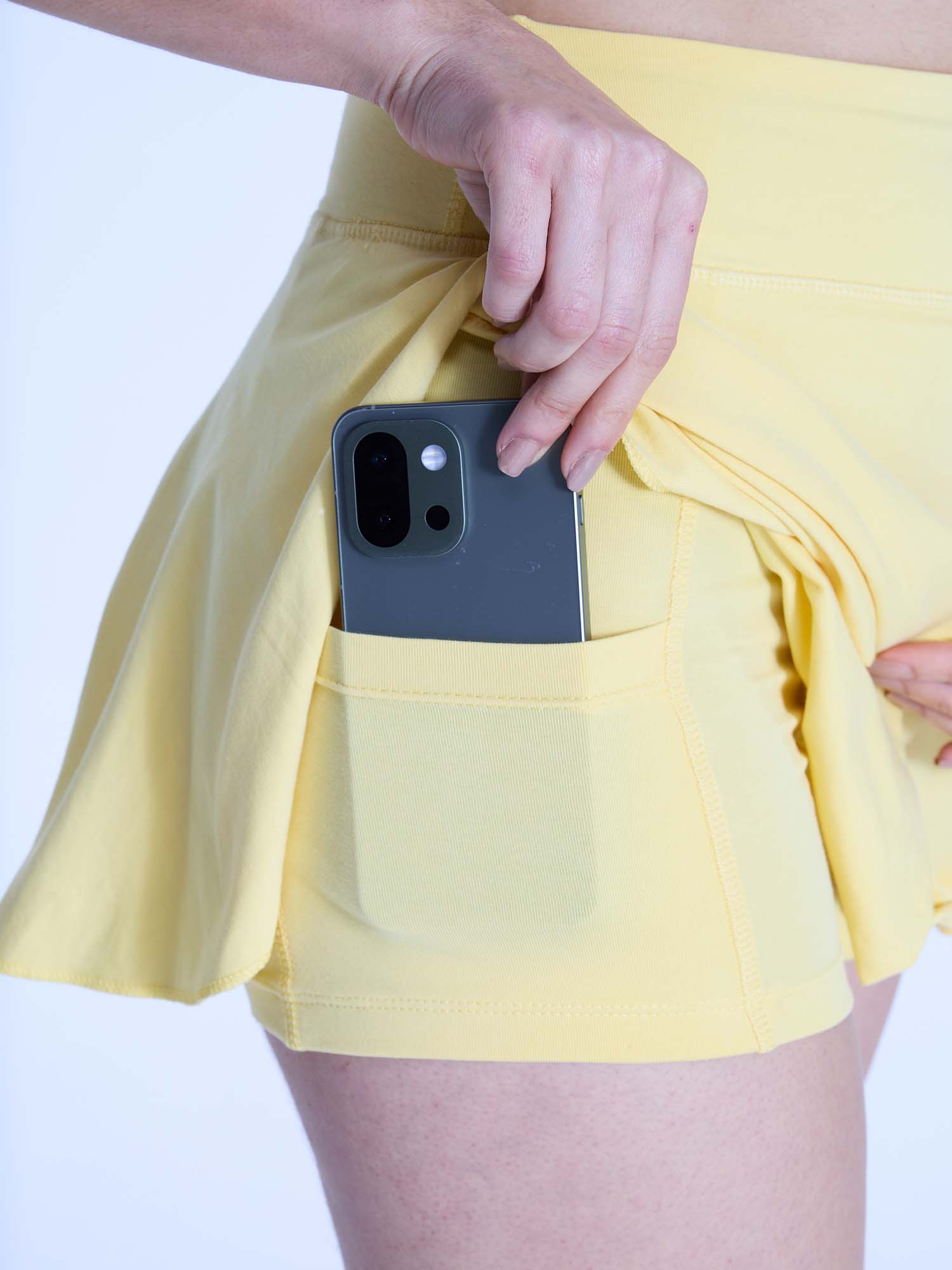 Yellow Cotton Twirl Skorts - Image 6