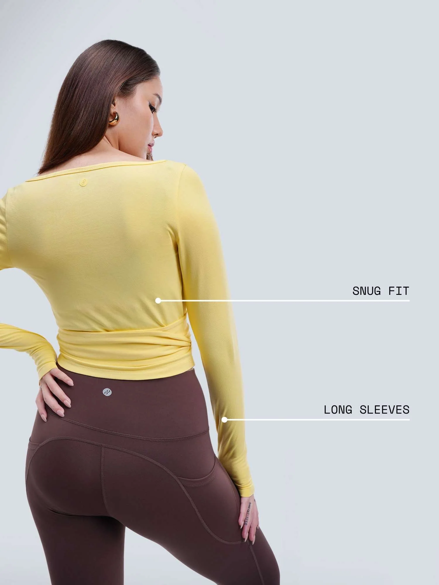 Yellow Cotton Wrap Top - Image 3