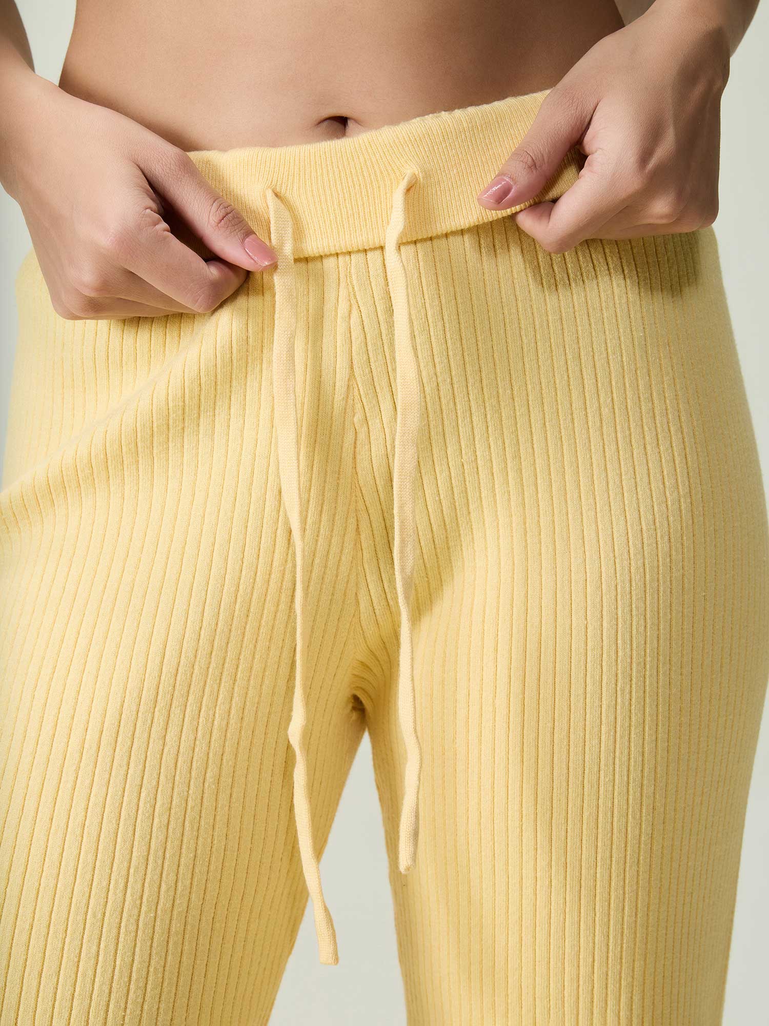 Yellow Rib-knit Trousers - Image 6